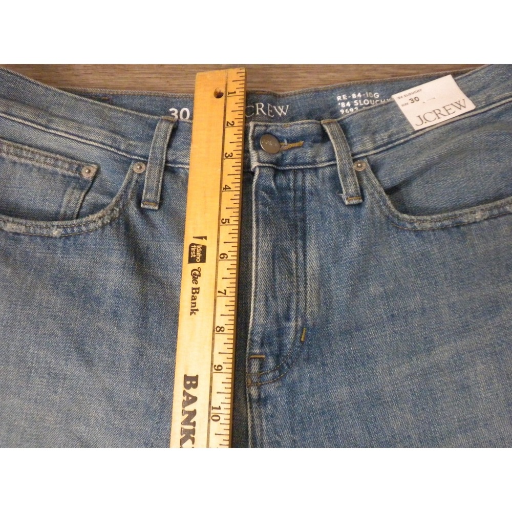 J Crew Jeans Womens 30 Blue Denim '84 Slouchy Button Fly Relaxed Straight NWT - Picture 13 of 15